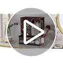 INVSSENE Coffee & Clear Stackable Makeup Organizer with Drawer for Vanity & Bathroom