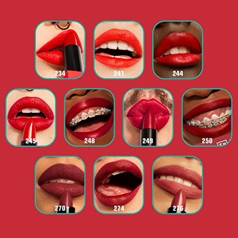 3INA The Lipstick - Moisturizing Lipstick for Women - Semi-Matte Satin Finish with 5-Hour Long Wear - Highly Pigmented and Comfortable - 244-0.16 oz
