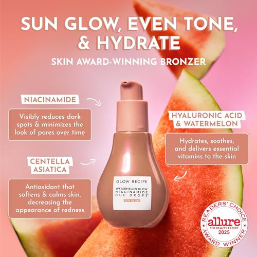 Glow Recipe Sun Glow Hue Drops Bronzing Serum & Highlighter - Tinted Face Primer, 40ml (Pack of 1)