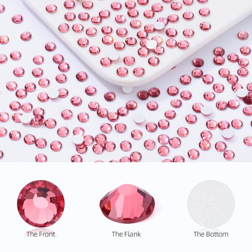 Rose SS20 Flatback Rhinestones 4.6-4.8mm - 2880PCS, Variation: 13-Rose