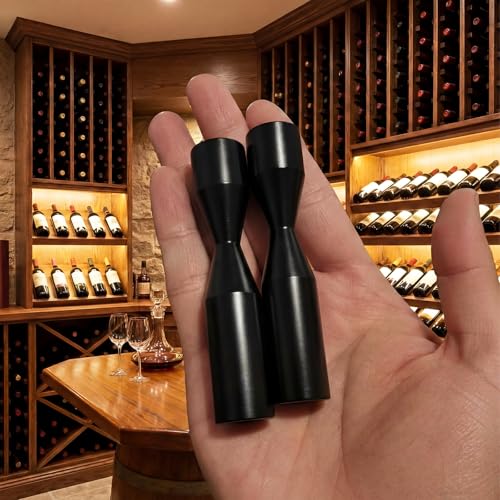 Wall-Mounted Wine Rack with 24 Aluminum Pegs - Black | Holds 12 Bottles