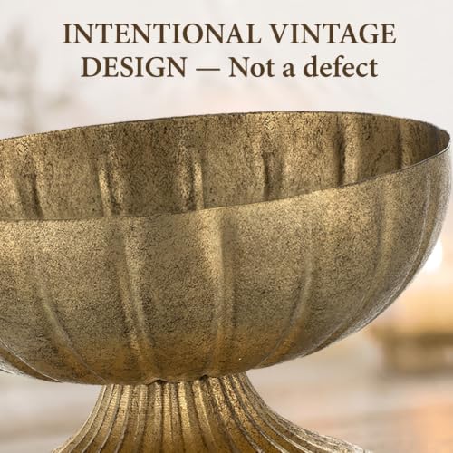 NUPTIO 5.4-inch Gold Compote Vase Set of 10 - Rustic Centerpieces for Weddings & Home Decor