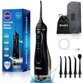 Black Cordless Water Flosser for Teeth & Braces, 300ML Travel Dental Cleaner