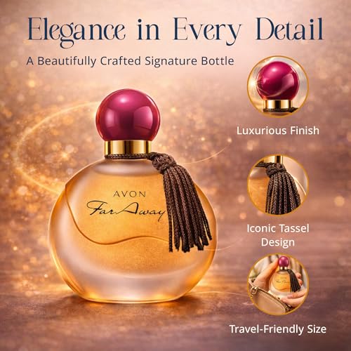 AVON Far Away Eau de Parfum 1.7 Fl Oz for Women – Amber Floral Fragrance