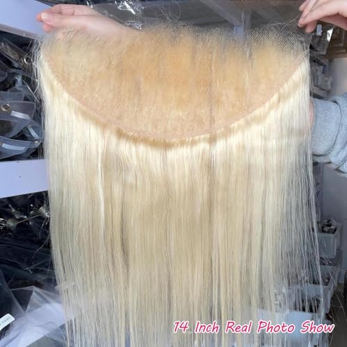 CYSDRH Honey Blonde 13x4 Lace Front Human Hair Frontal 12 Inch Pre Plucked