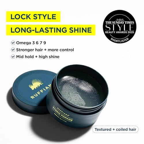 Ruffians Omega-Enhanced Hair Pomade for Textured & Coiled Hair 1.7oz