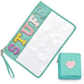 Large Chenille Letter Bag, 2 PCS Preppy Stuff Clear Bag, PU Waterproof Snack Makeup Sunscreen Bag Travel Cosmetic Pouch, Gift for Women Girls