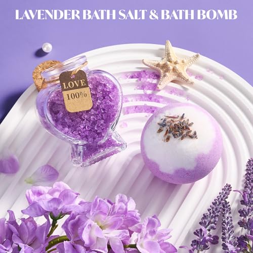 Lavender Spa Gift Basket for Women - Mother's Day, Valentines, Birthday, Girlfriend & Wife