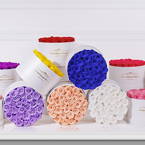 Perfectione 27 Red Roses Box - Mother's Day Gift with 27 Preserved Roses