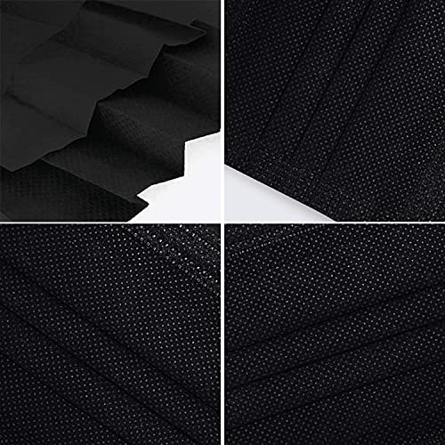 Bulk Black Face Masks - 2000 Pack, Non Woven 3-Layer Masks with Adjustable Ear Loops
