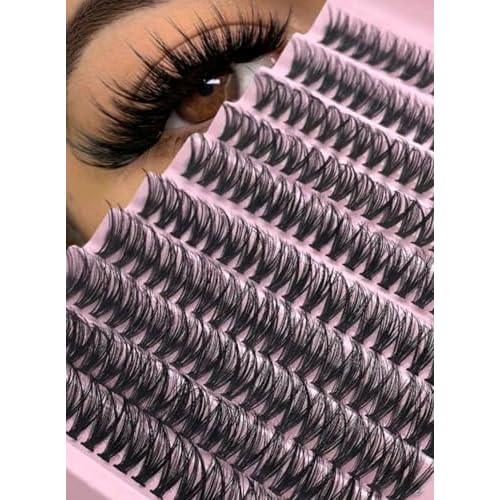 False Eyelashes Kit, 530pcs, Wispy Lashes Pearl Fluffy Natural Look Lash Cluster Thick Soft Curly Lash Extensions