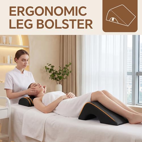 Massage Bolster Pillow for Legs & Support - Waterproof Foam Leg Pillow for Massage & Tattoo