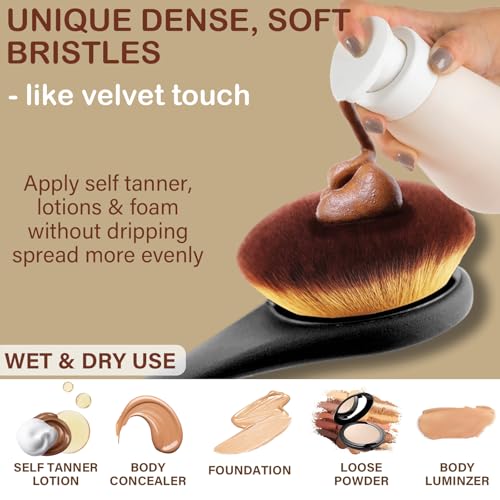 Extra Large Body Makeup Brush - Self Tanner & Lotion Applicator for Back & Body