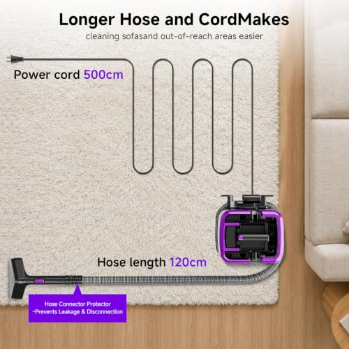 Yoomie Purple Portable Carpet & Upholstery Cleaner 21KPa Deep Stain Remover