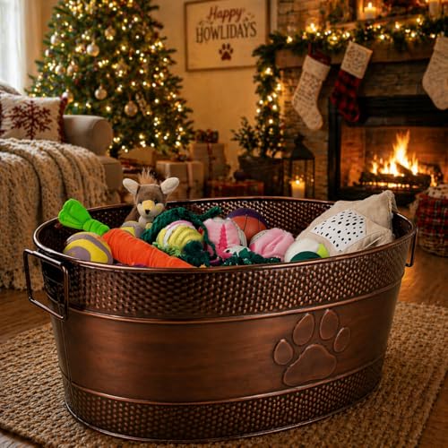 Copper Indestructible Large Dog Toy Storage Bin by BREKX