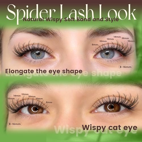 KEYYOU Nova Lash Clusters Kit - Natural D Curl 8-16mm Mixed Tray - Variation of THIS listing