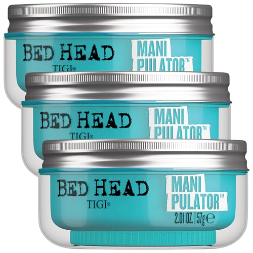 TIGI Bed Head Manipulator Hair Putty 3-Pack ? Firm Hold Paste, Hair Styling Products for Women and Men, Frizz Control, Anti-Humidity, Tropical Fruit Fragrance, 2.01 Oz Ea