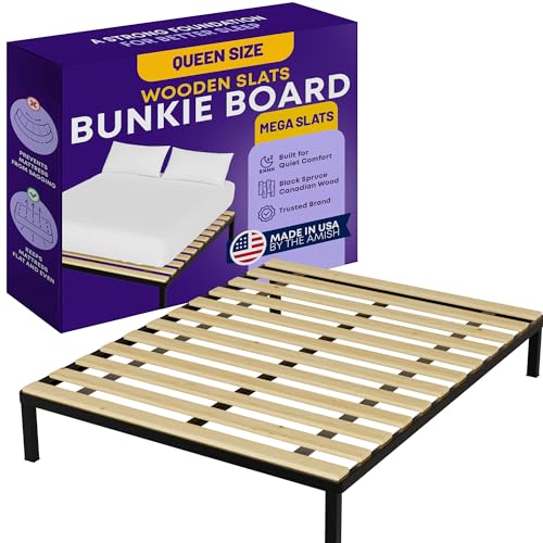 Extra Heavy Duty Horizontal Wooden Bunkie Board 78x60.5 Inch Queen Beige
