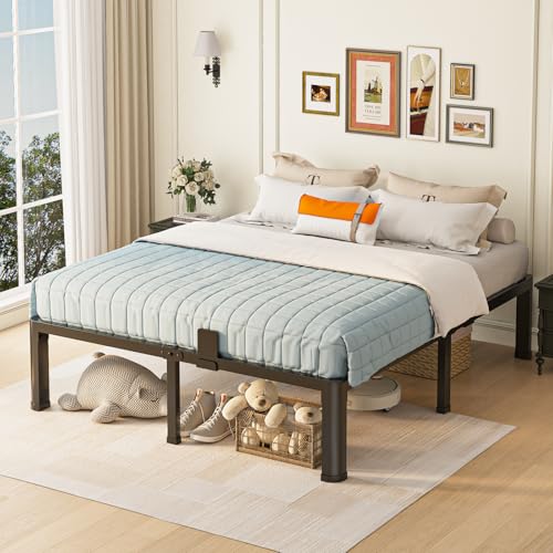 Yitong Angel Full Size Bed Frame 14 Inch Platform Metal Support No Box Spring