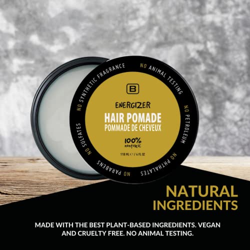 Vegan Hair Pomade - Medium Hold Matte Finish, Cruelty-Free Styling Product