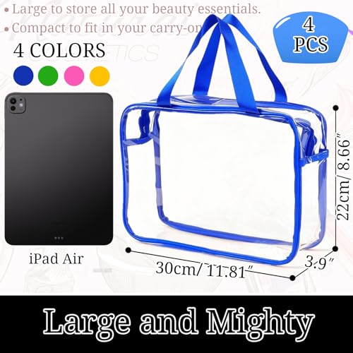 Multicolor Large Clear Travel Toiletry Bag Set Waterproof Cosmetic Organizer with Handle