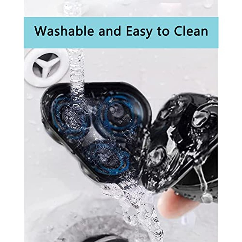 Gleway SH50/52 Replacement Heads Compatible with Philips Series 5000 Shaver, Upgraded SH50 Razor Replacement Heads Compatible with Norelco PT8xx, PT7xx, AT8xx, AT7xx, 3Pcs with Cleaning Brush