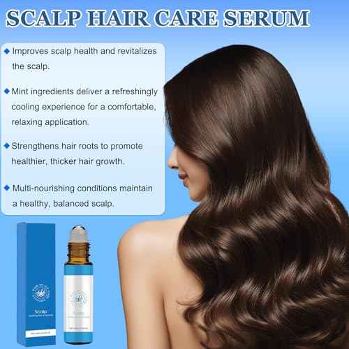 Advanced Hair Growth Roll on, Nourishes Scalp & Roots, Vitamin E & Natural Oils, Promotes Growth, Reduces Hair Loss(10ml) - For Men & Women (3PCS)