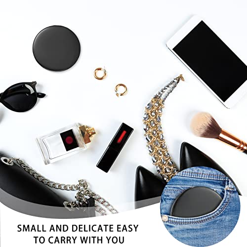 Blulu 72 Pieces Compact Mirror Bulk Mini Portable Round Small Makeup Pocket Mirror for Gifts Purse Women Travel Daily Use Christmas Thanksgiving 2.76 Inch (Black)