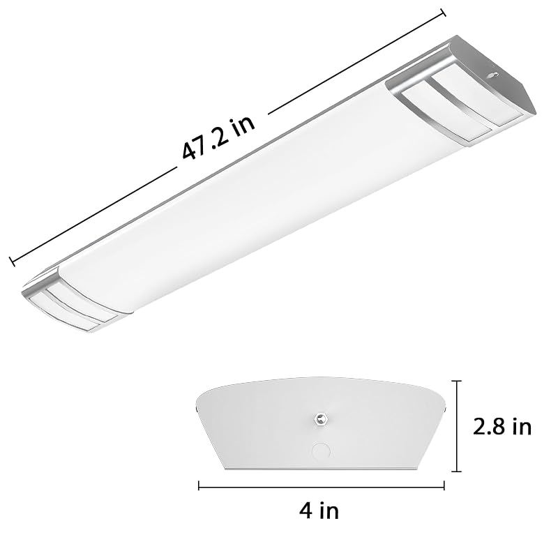 ANTLUX 4ft 40W 5000K LED Flush Mount Kitchen Light Fixture – 4500lm, 2-Pack
