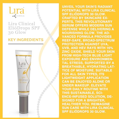 SPF 30 Zinc Oxide Sunscreen Serum with Glow Finish - 16% Zinc Oxide