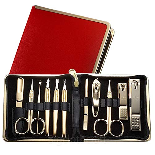 Premium Korean Nail Clipper Set with Travel Case - Manicure & Pedicure Kit