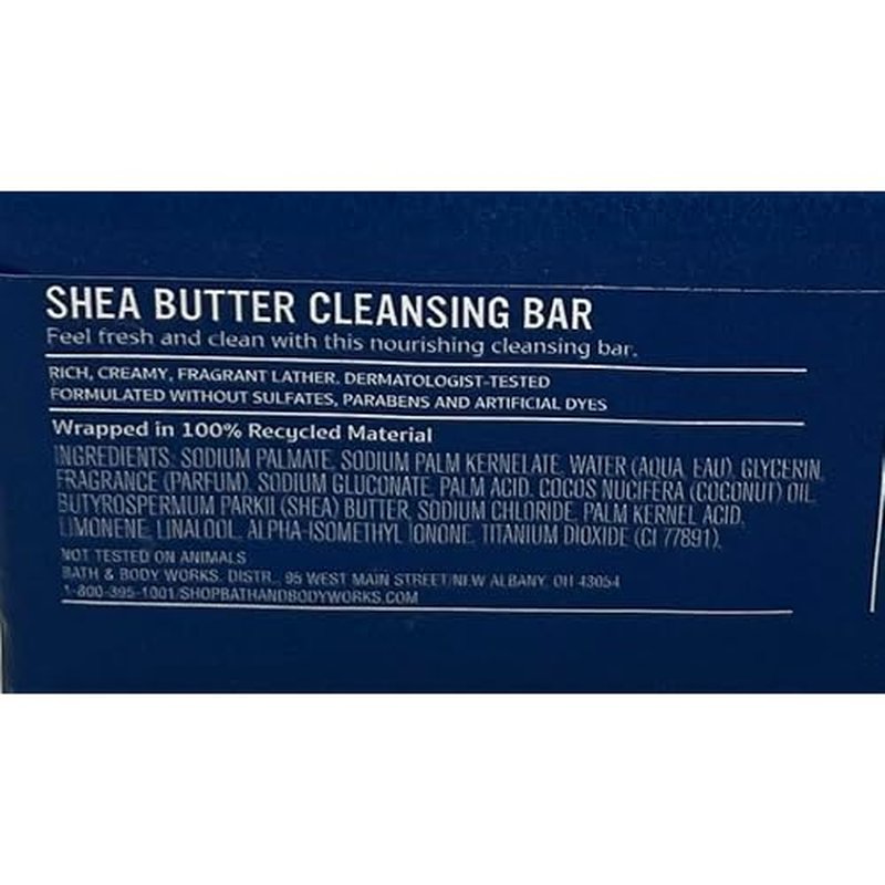 Bath and Body Works Ocean Shea Butter Cleansing Bar Soap 4.2 oz Each Pack of 2