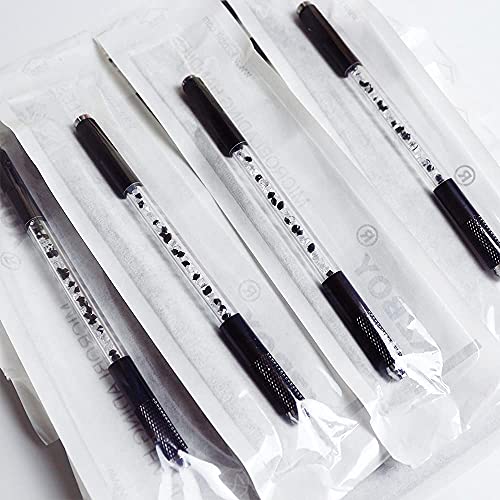 Microblading Handles Set with Double Black Sides - 10PCS Professional Cosmetic Tool