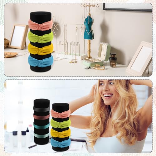 Vertical Headband Holder Organizer Stand for Women Hair Accessories Black - 2 Pack