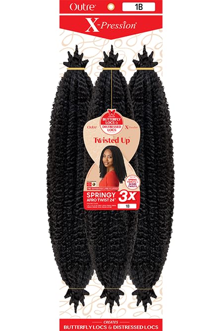 Outre X-Pression Twisted Up Afro Twist Hair Extensions 24 Inch - 2 Pack Dark Brown 2