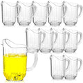 Plastic Pitchers 12 Pack 60 Oz Clear Water Beer Jugs - Classic Style