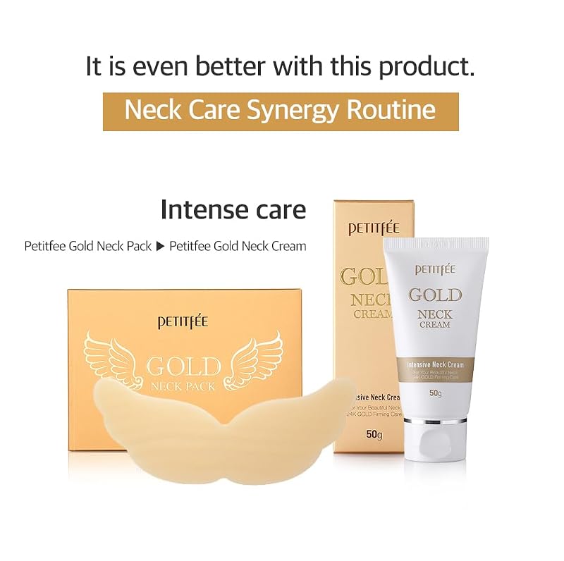 Gold Neck Cream - Firming Anti-Aging Skin Care with 24K Gold & Peptides