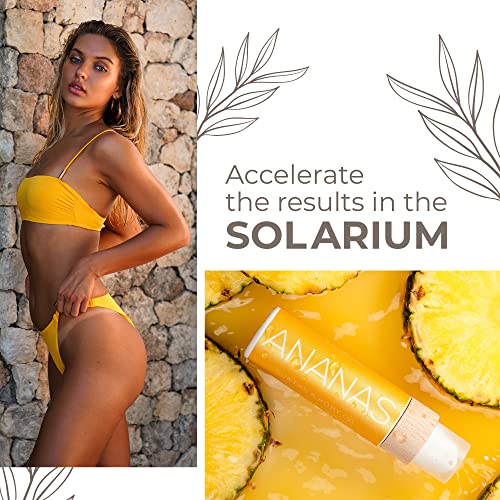 CocoSOLIS Ananas Tanning Bed Lotion Accelerator 3.72 fl oz Organic w Vitamin E & Pineapple Scent