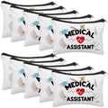10 Pcs MA Week Gifts Bulk Medical Assistant Appreciate Gift Bulk MA Week Makeup Bag Medical Assistant Party Favors for Nurse Doctor Nurses Day Christmas Thanksgiving Present