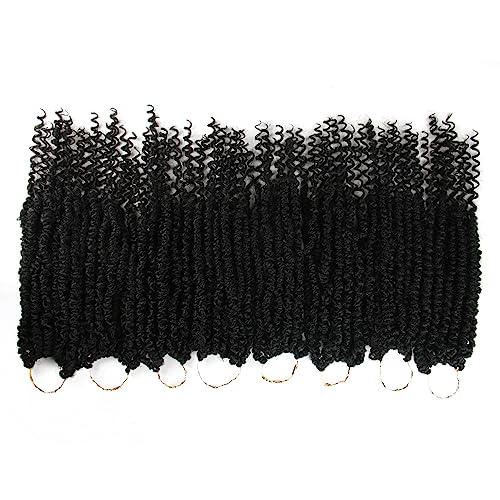 14 Inch Passion Twist Crochet Hair - Short Bohemian Wave 8 Pack - 1B# Variation