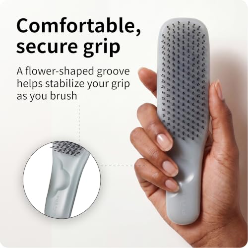 In-Bath Wet Hairbrush with Scalp Massage Pins - Compact Japanese Design