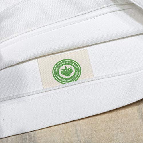 Organic Cotton Canvas Zipper Pouch - Heavy Duty Canvas Tool Pouch - Sturdy Canvas Coin Bag - White Makeup, Cosmetic, Toiletries, Stationery, Pencils, Travel, Fabric Zipper Bag (4 White)