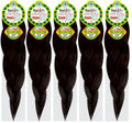 Off Black Silky Braiding Hair 24” Pre-Stretched 5 Pack - Natural Look & Easy to Install
