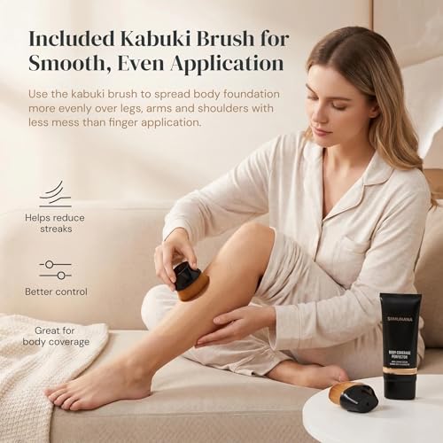 Waterproof Tattoo Cover Up Makeup with Brush - Golden Radiance, 3.4 fl oz