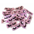 100 Pairs Faux Mink Eyelashes Wholesale Lashes Pack, Lashes Natural Look 16mm-20mm False Eyelashes Pink