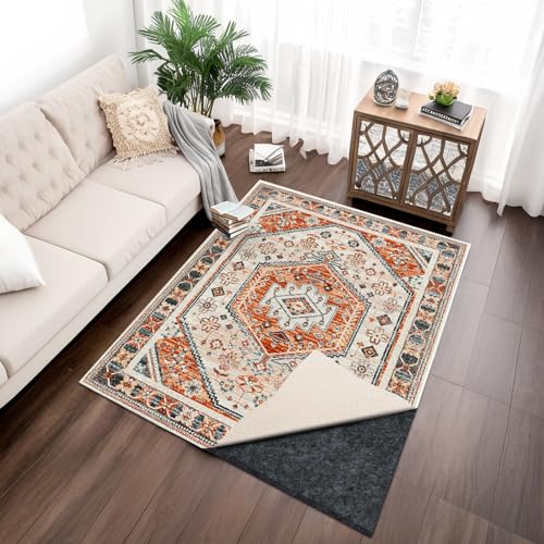 8' x 10' Waterproof Non-Slip Rug Pad - 1/4 Inch Thick Felt Carpet Cushion