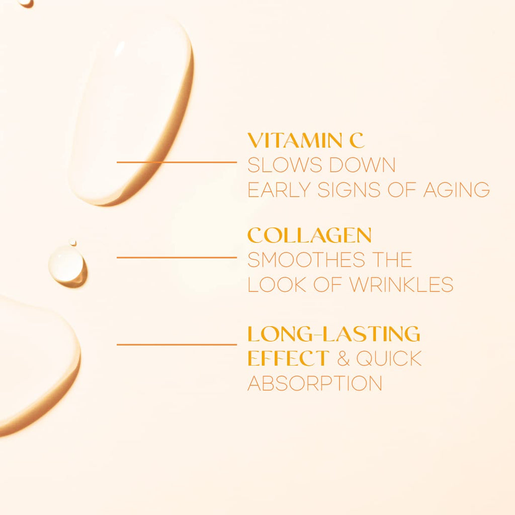 Vitamin C & Collagen Face Moisturizer - Dermatologist Tested, Anti-Aging, Skin Tightening - Brightening, Clean Beauty, Cruelty-Free, Korean Skincare for All Skin Types - 1.69 Fl oz