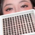 Pre Glued Eyelashes Clusters With Invisible Tape Manga Glueless Lashes Self Adhesive 10-16mm D Curl Lash Clusters Strong Hold Press On Lashes Last 24 Hours Reusable Lashes Natural With Cotton Swab