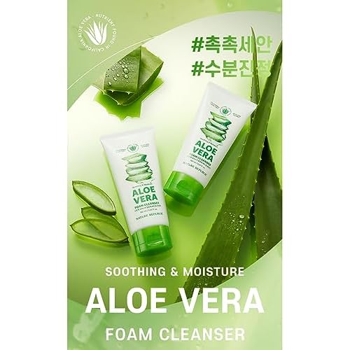 Nature Republic Soothing & Moisture Aloe Vera Foam Cleanser 150 ml / 5.07 fl. Oz (2023 new)