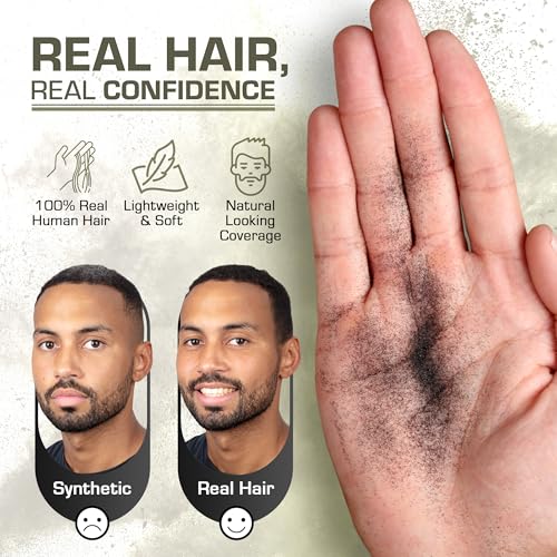 Hair Fibers for Thinning Hair - 0.42 Oz Black Hair Building Fibers for Concealing Bald Spots & Volume - Hair Fusion